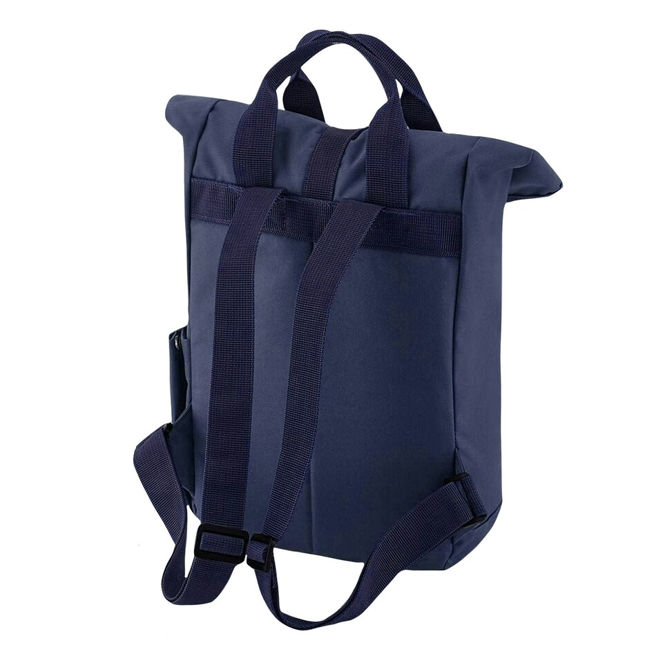 image 1 of Bagbase Roll Top Recycled Twin Handle Laptop Backpack - Navy Dusk - One Size