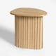 image 10 of OHS Ribbed Round Oval Home Living Room Modern Decor Coffee Side End Table Grey | Grey Marble