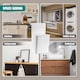 image 7 of GEEZY Over Door Hanging Storage Organizer Basket for Kitchen Bathroom Pantry Cupboard
