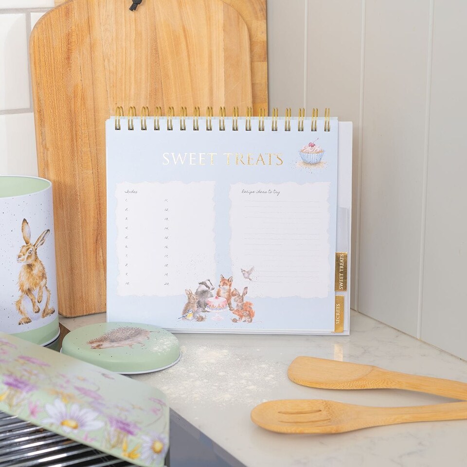 image 1 of Wrendale Designs Ring Bound Animal Illustrated Recipe Book