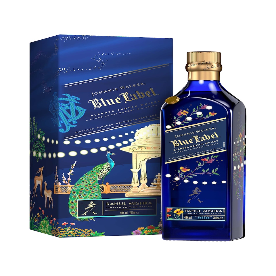 Johnnie Walker - Blue Label - 2025 Diwali Limited Edition - Rahul Mishra Whisky | Multi | Johnnie Walker - Blue Label - 2025 Diwali Limited Edition - Rahul Mishra - Whisky 70cl 40% ABV | 700