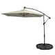 image 1 of Cream 3m LED Cantilever Parasol With Fan Base