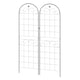 image 1 of Outsunny Set of 2 Metal Trellis for Climbing Plants, Floral Design, 50 x 180cm