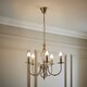 image 2 of ValueLights Memphis Brushed Chrome 5 Way Chandelier & Bulbs | Chrome