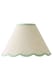 image 1 of ValueLights Florie Natural Small Taper Lamp Shade Scallop Green Trim & Bulb | Green