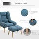 image 6 of HOMCOM Recliner with Ottoman 3-Position Adjustable Reclining Lounger Sofa Chair