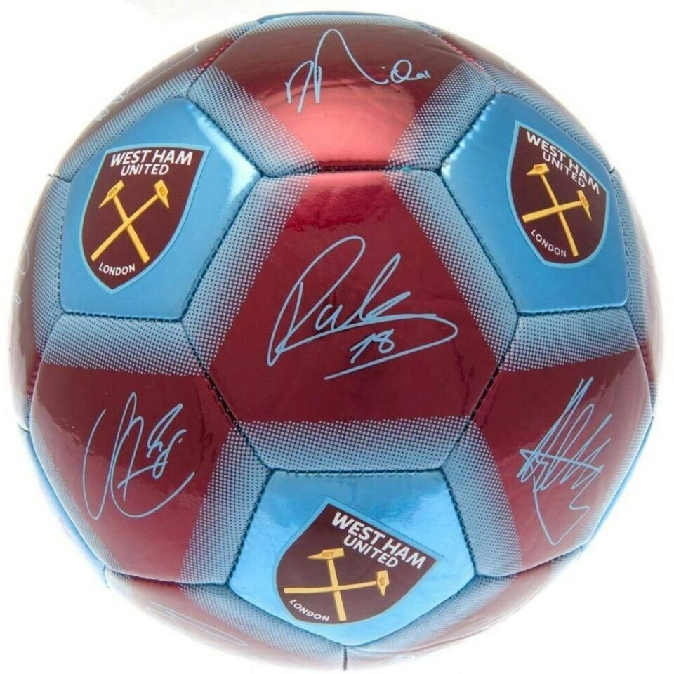 image 1 of West Ham United FC Signature Football - Claret Red/Sky Blue - 5