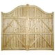 image 3 of Drayton Tall Shaped Top Double Gate - Pressure Treated Scandinavian Redwood - W2400 x H1800 mm | Brown | 1
