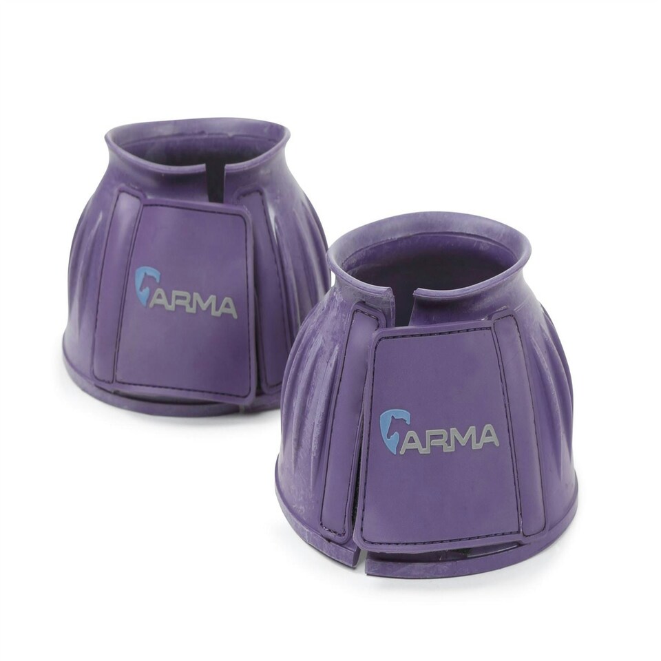 image 1 of Shires Touch Close Over Reach Boots Purple | Pony