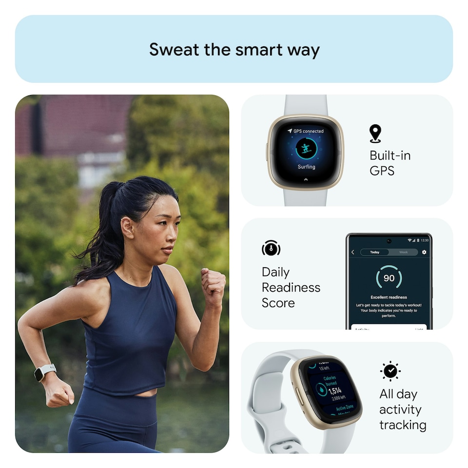 image 1 of Fitbit Sense 2 - Blue Mist / Soft Gold