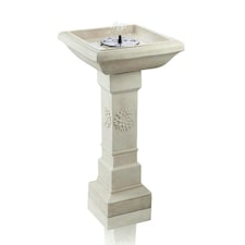Primrose Budding Dahlia Solar Bird Bath Water Feature with Lights