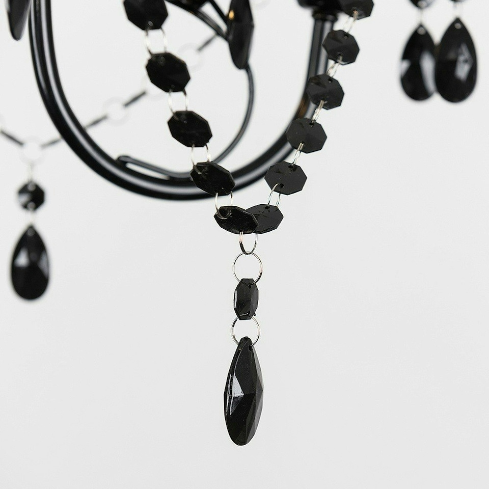 image 1 of ValueLights Odelia 3 Way Black Ceiling Light Chandelier
