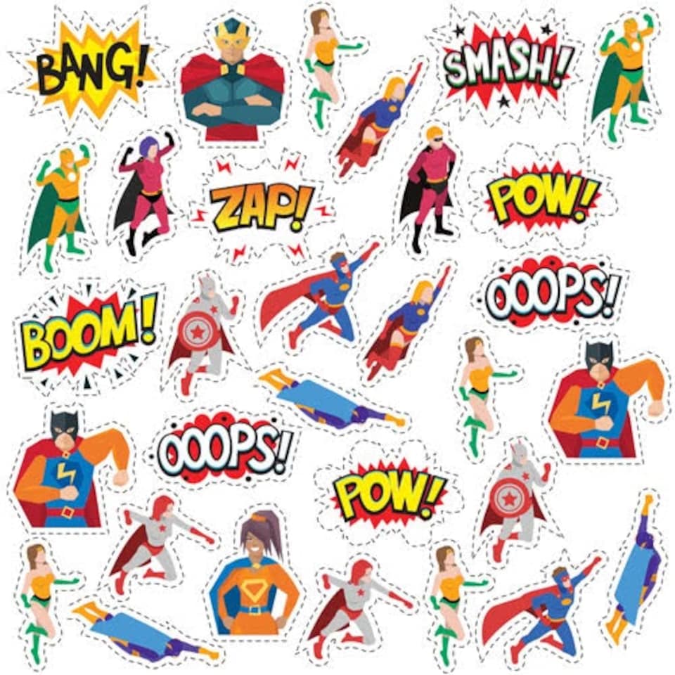 Superhero Capes Cutting Sheet PVC Party Sign Decoration 133cm x 133cm