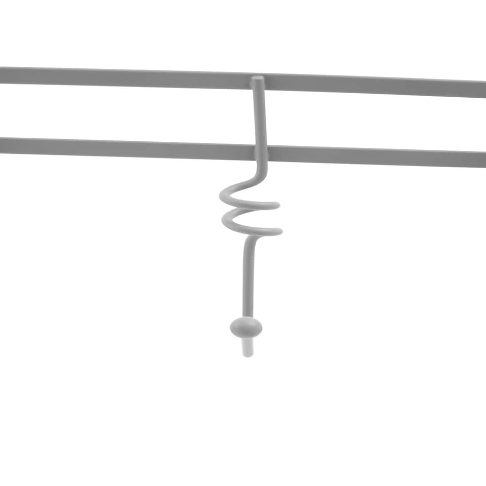 image 1 of Jaxen Matt Grey Over Door 5 Hook Swirl Hanger