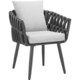 image 1 of Chair Lugano in rope design with aluminum frame | Grey | anthracite | One Size | 1