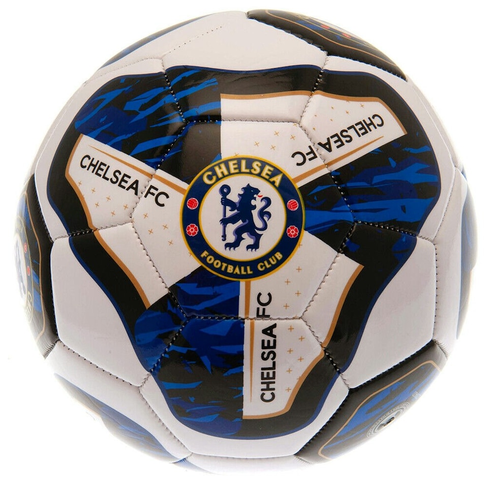 image 1 of Chelsea FC Tracer PVC Football - Black/Blue/White - 5