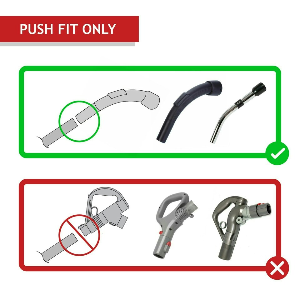 image 1 of SPARES2GO Telescopic Tools Kit compatible with Nilfisk Vacuum Cleaners (35mm) | Multi