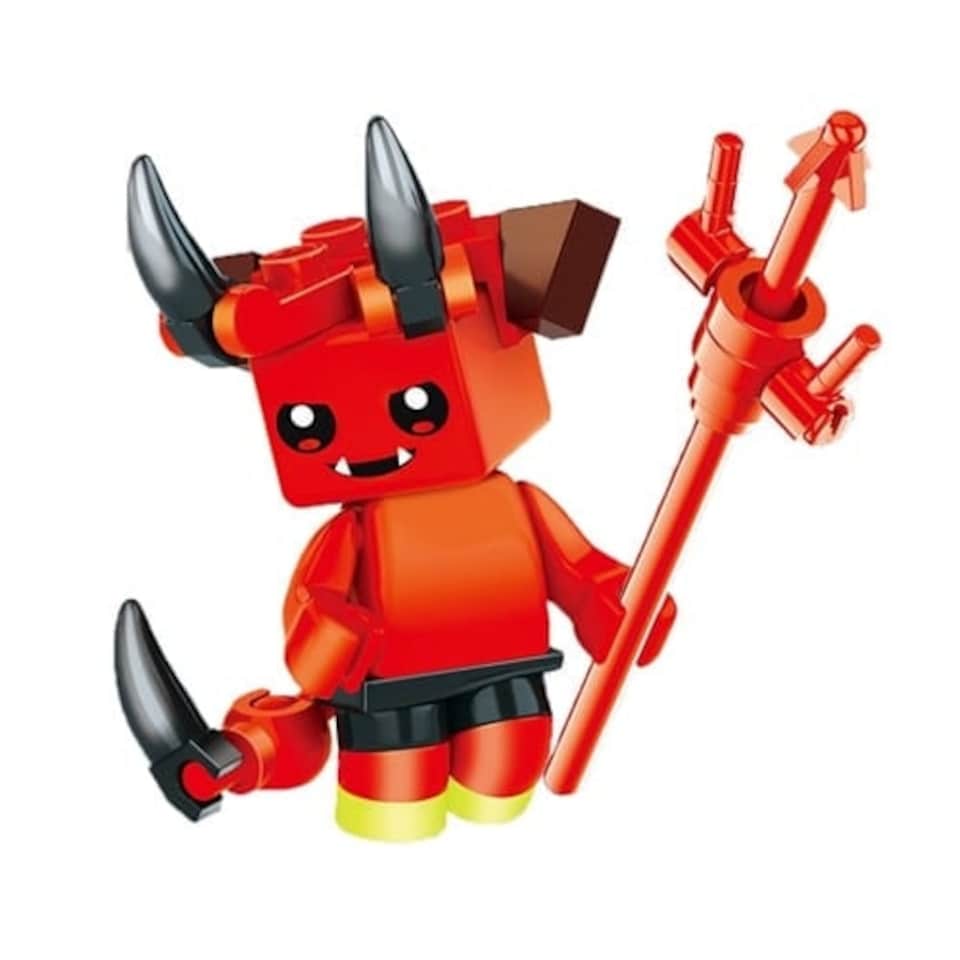 image 1 of Glow in the Dark Devil Halloween Character Block Kit