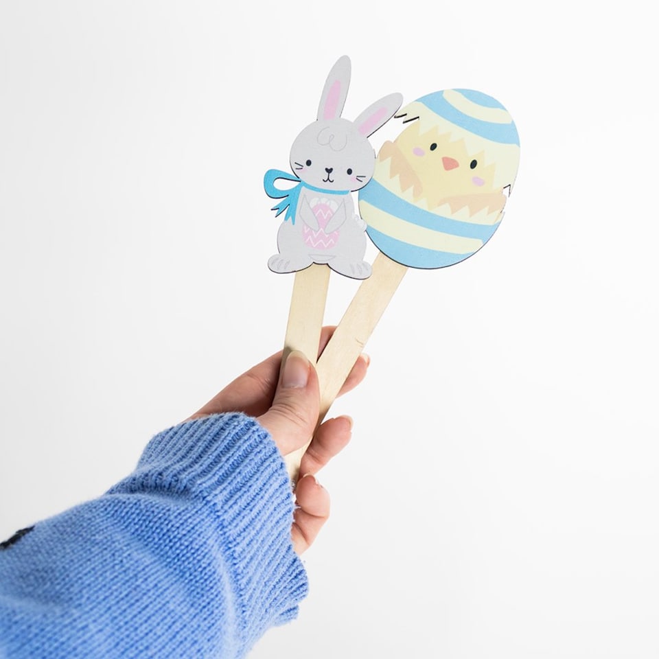 image 1 of Easter Egg Hunt Wooden Stakes - Pack of 6
