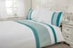 image 2 of Anise Polycotton Fabric Duvet Cover Set with Pillowcase | Silver | Super King