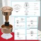 image 3 of SPARES2GO Universal Toilet Cistern Dual Flush Push Button Kit for 20mm 40mm 50mm 60mm Lid Hole (Brushed Copper)