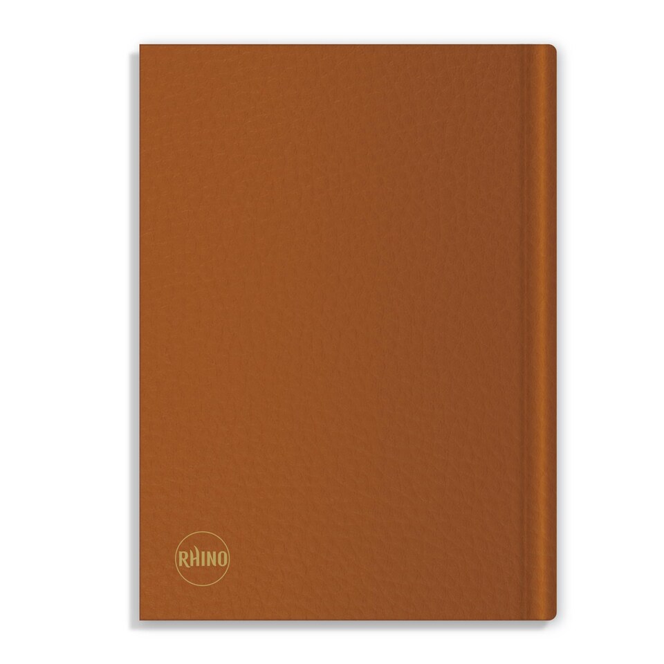 image 1 of Rhino 160 Page 7mm Lined Soft Touch Flexiback Notebook A5 Tan