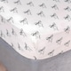 image 2 of OHS Bows Print Microfibre Easy Care 25cm Deep Fitted Bed Sheet | White | Monochrome | King