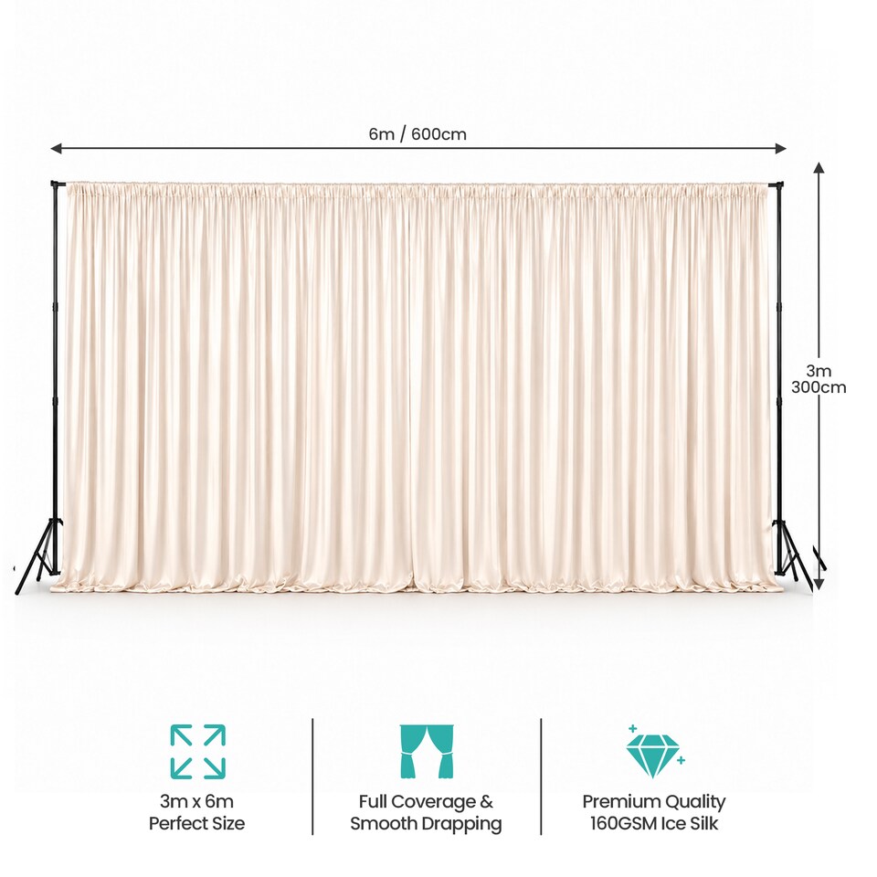 image 1 of 3x6m Spandex Backdrop Photography Background Drapes with Rod Pocket