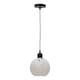 image 2 of Confetti - Glass Globe with Black Pendant Fitting