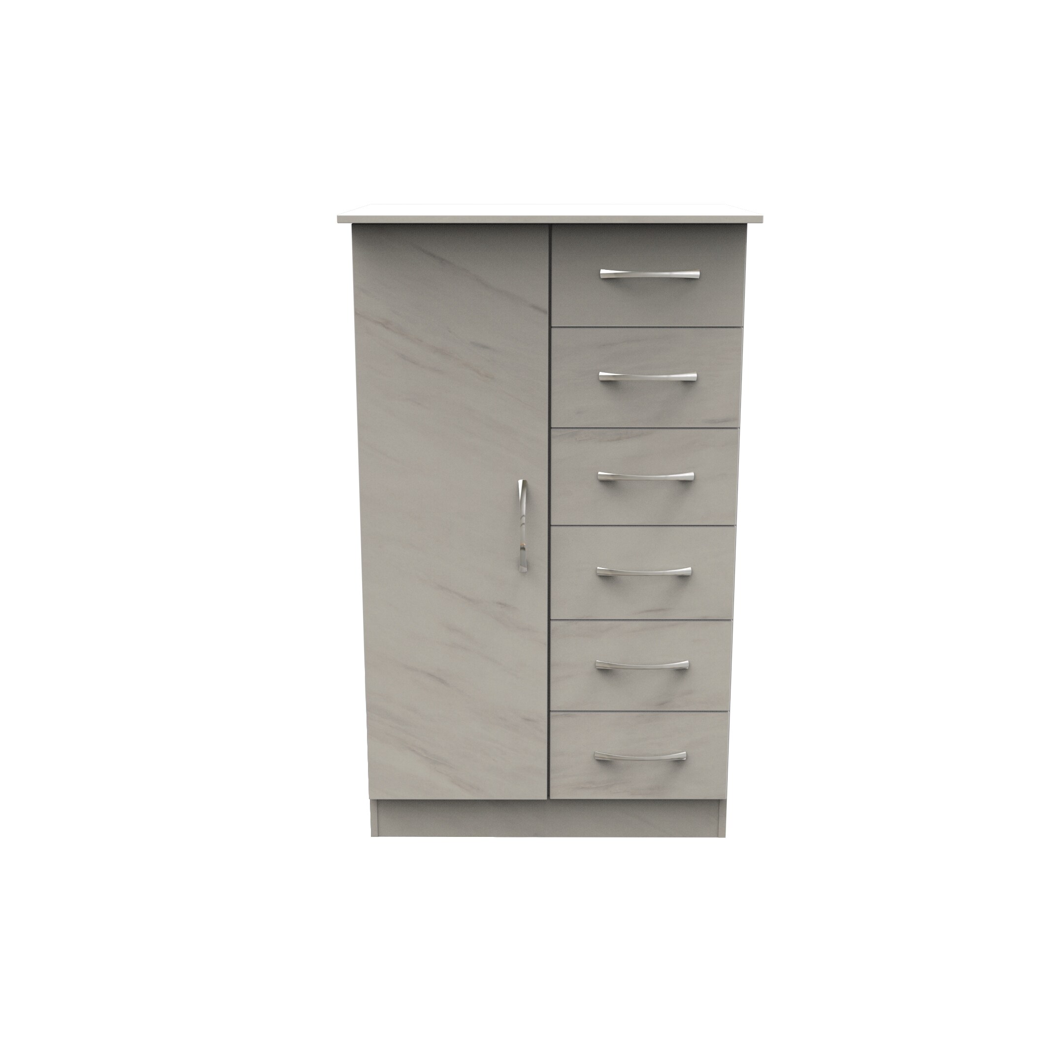 Hampshire 1 Door 5 Drawer Childrens Wardrobe in Marble