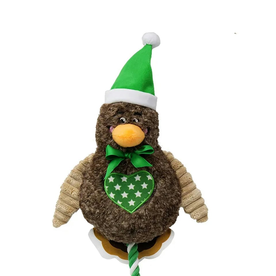 image 1 of House Of Paws Turkey Christmas Rope Dog Toy - Brown/Green/White - One Size