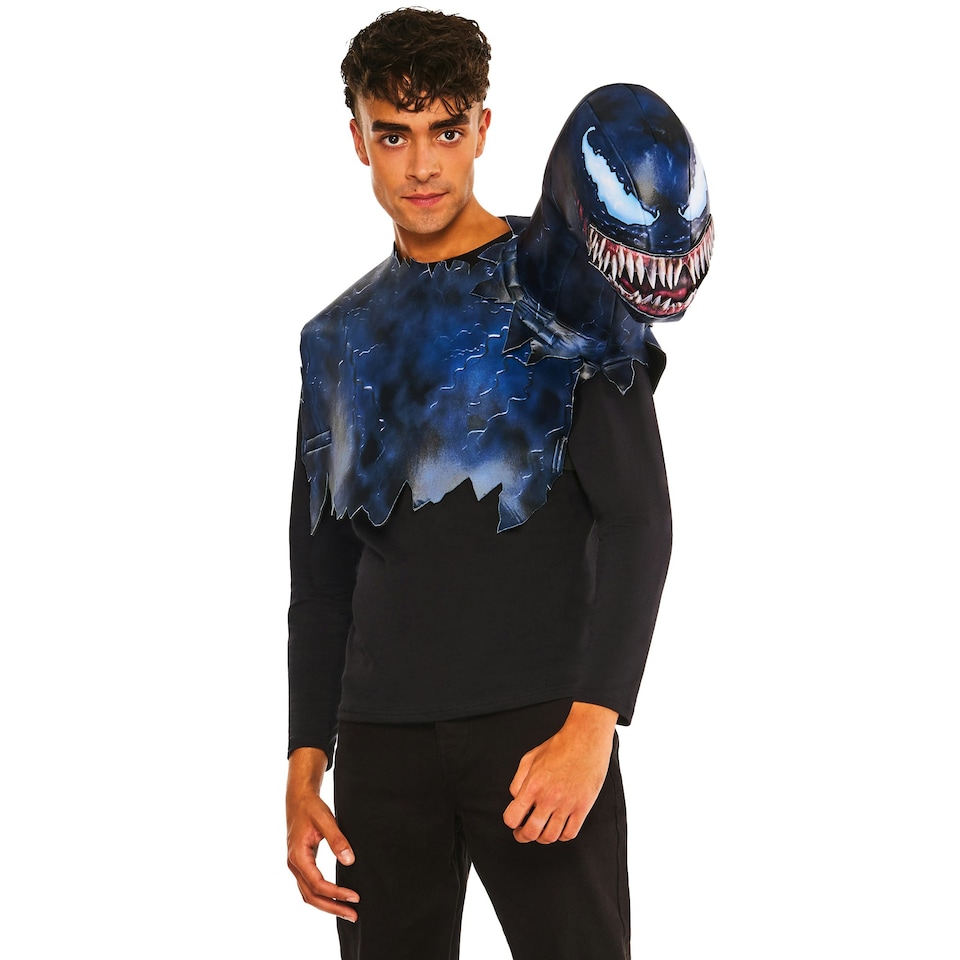 image 1 of Venom: The Last Dance Unisex Adult Symbiote Costume Accessory Set - Black/Blue/White - One Size One Size