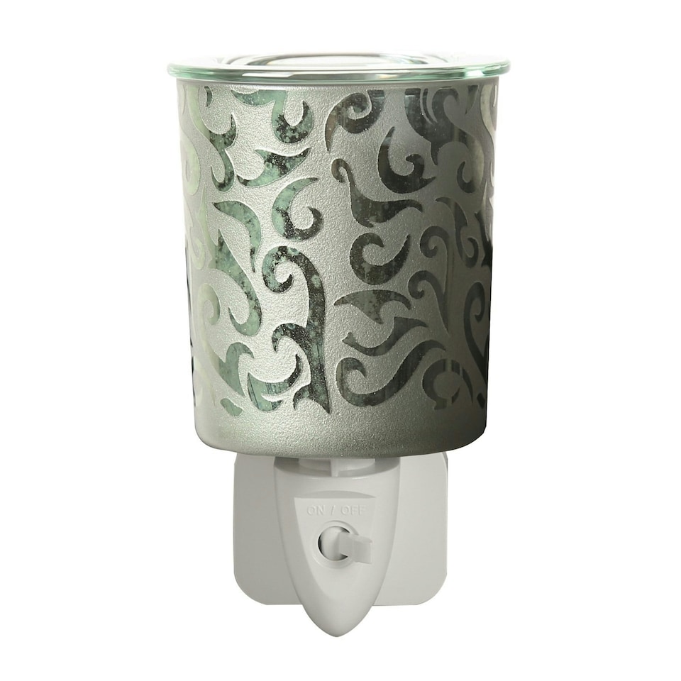 image 1 of Aroma Wax Melter Plug In Green Swirl 13cm