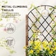 image 4 of Outsunny Wooden Raised Bed, Outdoor Planter Box  Metal Trellis | Brown | Brown