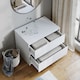 image 3 of URBNLIVING 2 Drawer Chest Storage Unit With Adjustable Feet | Multi | White | 1