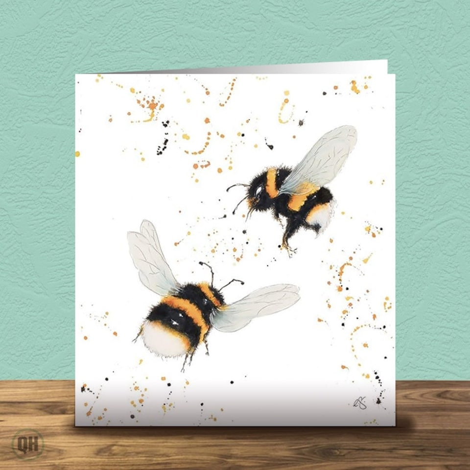 Bee Wildlife Greeting Card - By Artist Lizze Grant