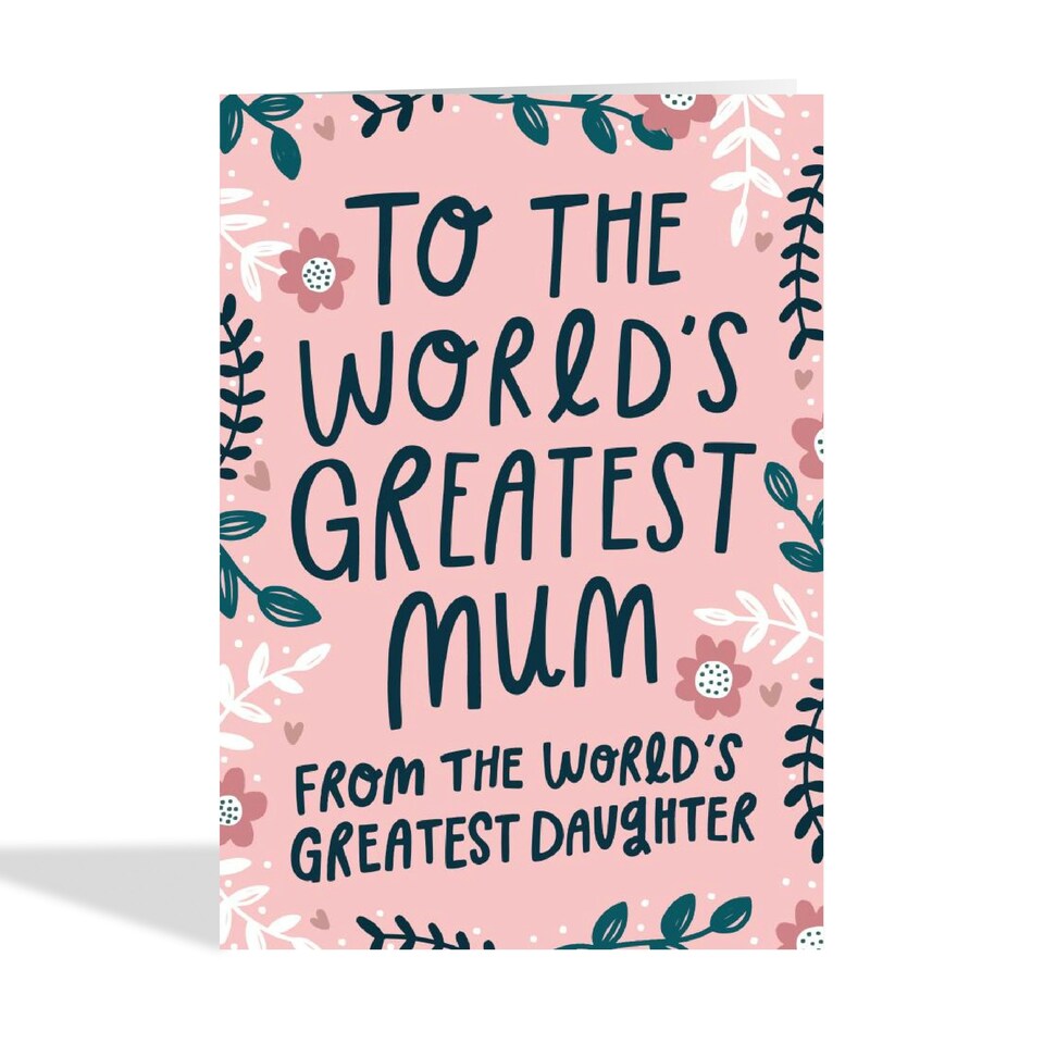image 1 of Pretty Greatest Daughter Mother's Day Card For Mum