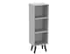 image 1 of 3-Tier Cube Display Cabinet with Scandinavian Legs | White | White & Black | 1