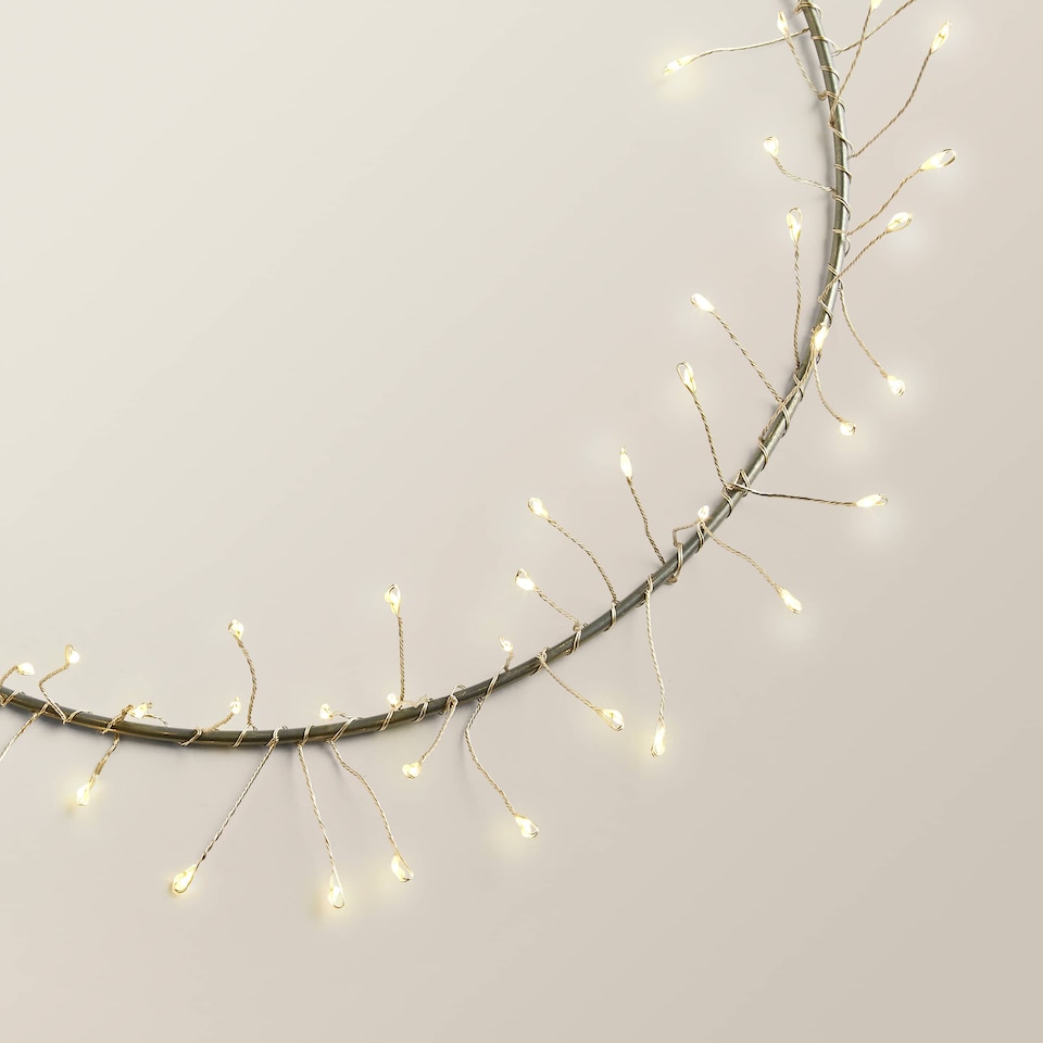 image 1 of ValueLights Christmas Firecracker Hoop White Outdoor Wall Light | White