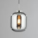 image 3 of BHS Draper Glass Shade Ceiling Pendant, Pewter