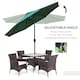 image 4 of Outsunny 2.67m Patio LED Umbrella with Tilt/Crank 8 Ribs Green