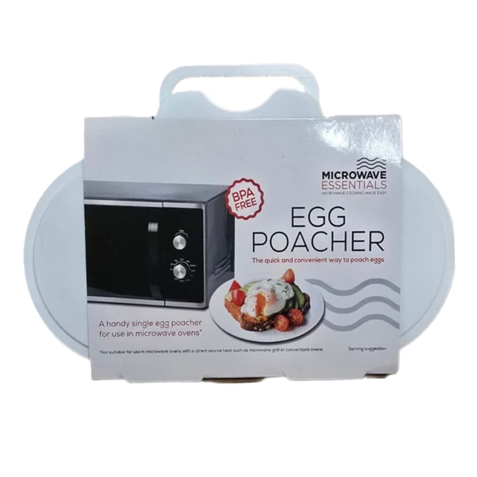 Microwave Essentials 2 Cups Egg Poacher | White | White | 1