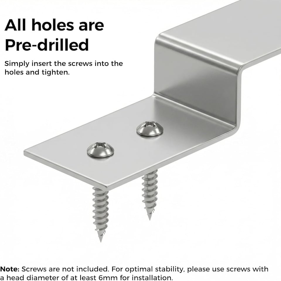image 1 of 10 Pack Galvanised Fence Post Security Brackets Anti-Rattle Steel Panel 120x25mm