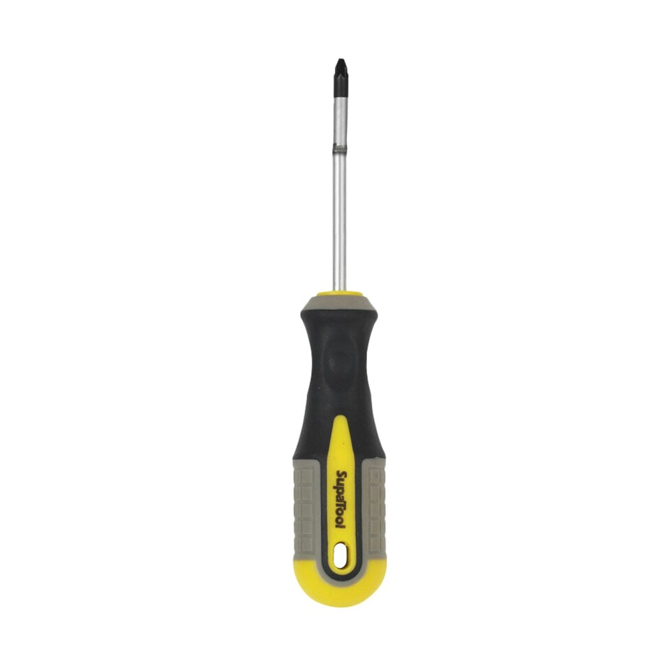 SupaTool Pozi Screwdriver - Black/Yellow - 75mm