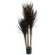 image 1 of Artificial Yukka Tree Plant Spiky UV Resistant Outdoor Tree Triple Dark Red and Brown Botanik Brown | One Size