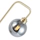 image 3 of Toner - Satin Brass with Smoked Glass Globe Table Lamp | Gold | Grey | Medium | 1