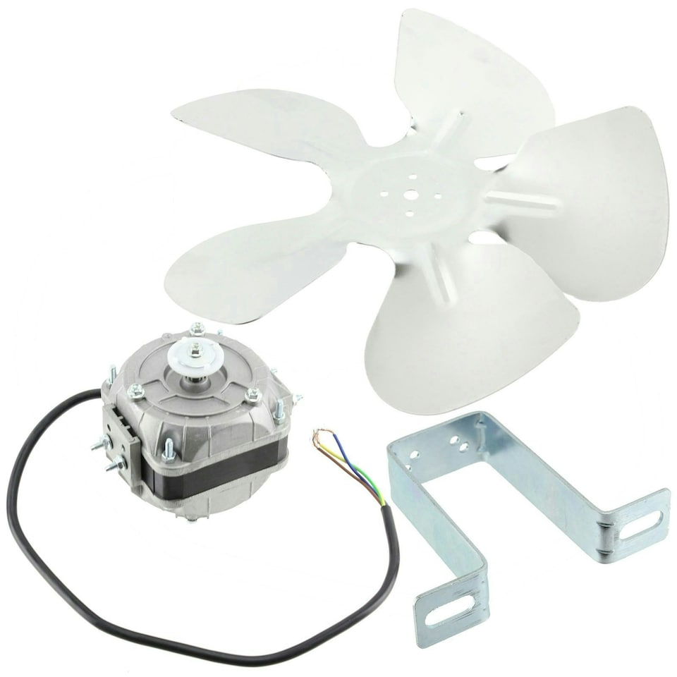 image 1 of SPARES2GO Universal Commercial Fridge Freezer Fan Motor Kit (1300RPM, 10 / 40W)