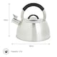 image 2 of VonShef Stove Top Whistling Kettle 2.5L Stainless Steel