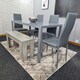 image 8 of Dining Table Set with 4 Chairs, and a Bench Dining Room and Kitchen table set of 4, and Grey Bench | Grey | 6