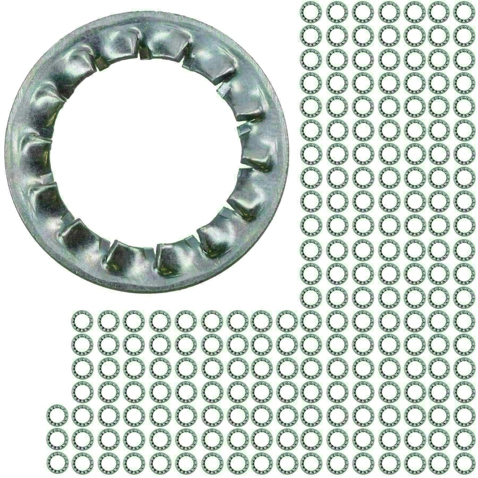 image 1 of 16mm M16 Internal Shake Proof Washers Lock Bolt Washer Serrated Teeth 200pk